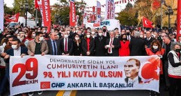 Ankara’da CHP’liler Anıtkabir’e Yürüdü