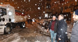 Mardin Artuklu’da Başkan Tatlıdede, kar temizleme çalışmalarını inceledi