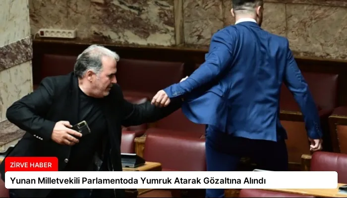 Yunan Milletvekili Parlamentoda Yumruk Atarak Gözaltına Alındı